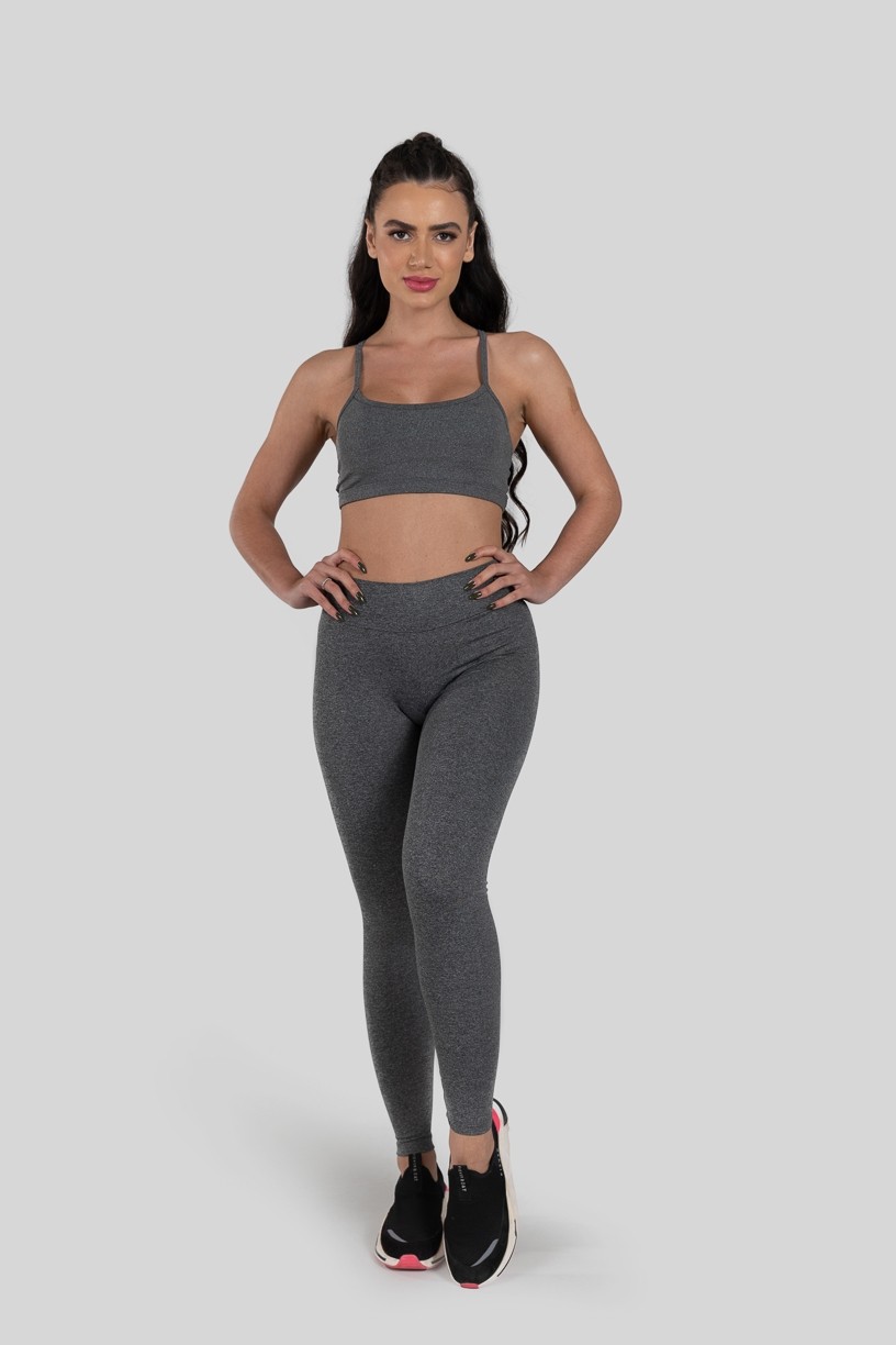 Calça Legging Básica Mescla (Cinza) | Ref: K3175-A 