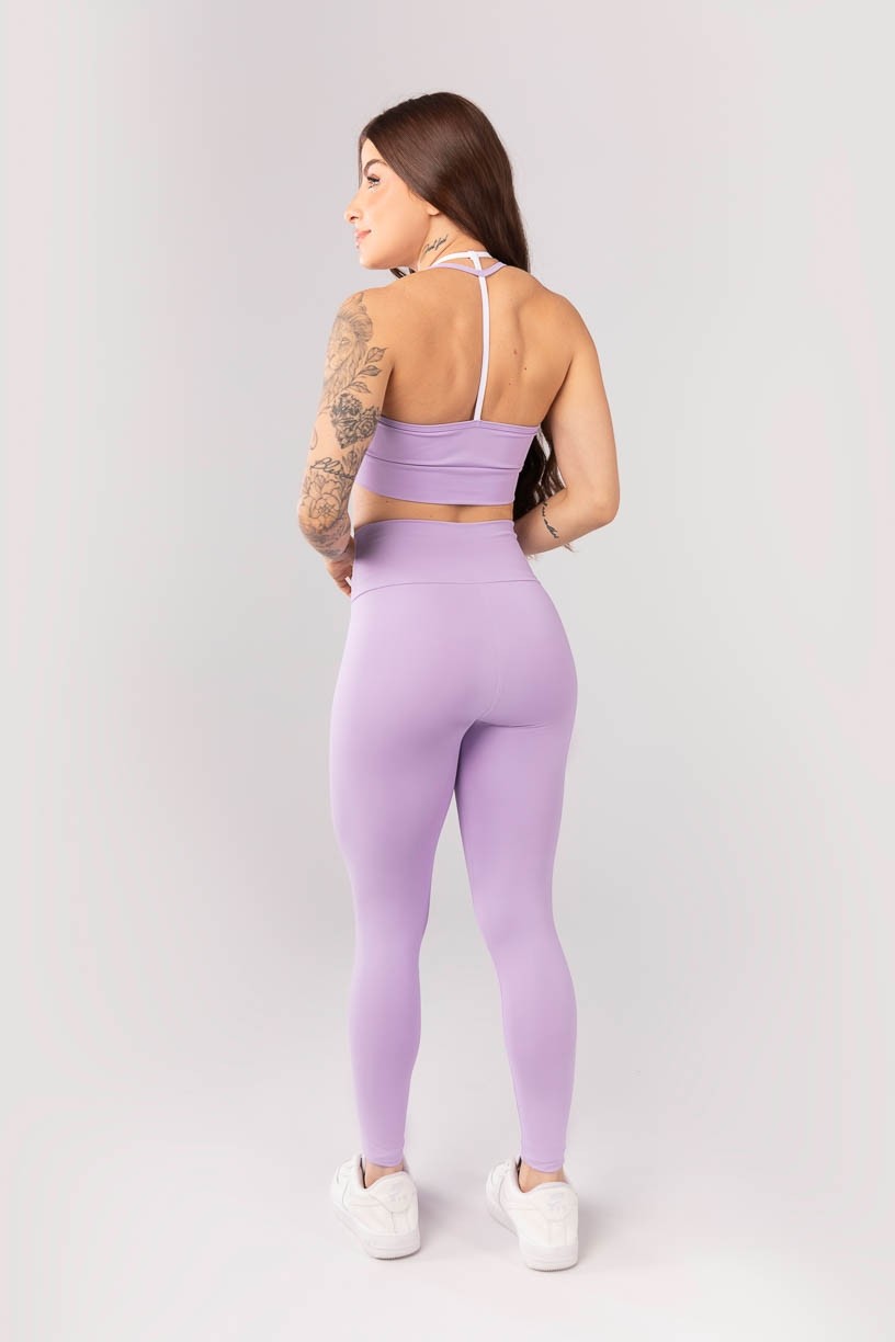 Calça Legging com Cós Transpassado (Lilás) | Ref: K3332-E