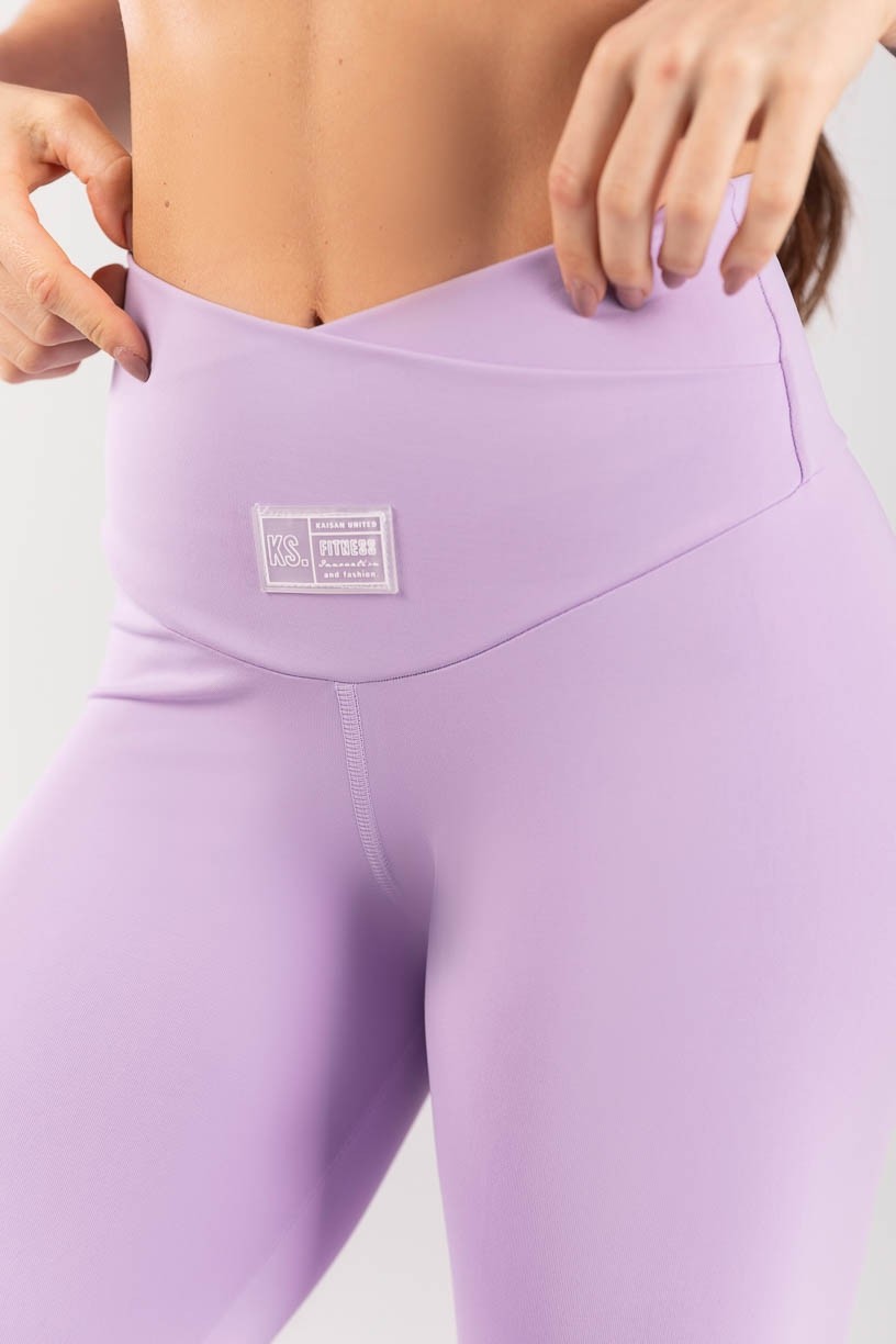 Calça Legging com Cós Transpassado (Lilás) | Ref: K3332-E