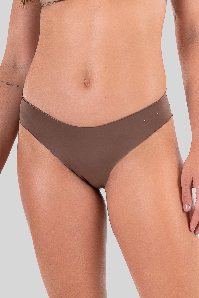 Tanga Sem Costura (Marrom) | Ref: P03-2-C