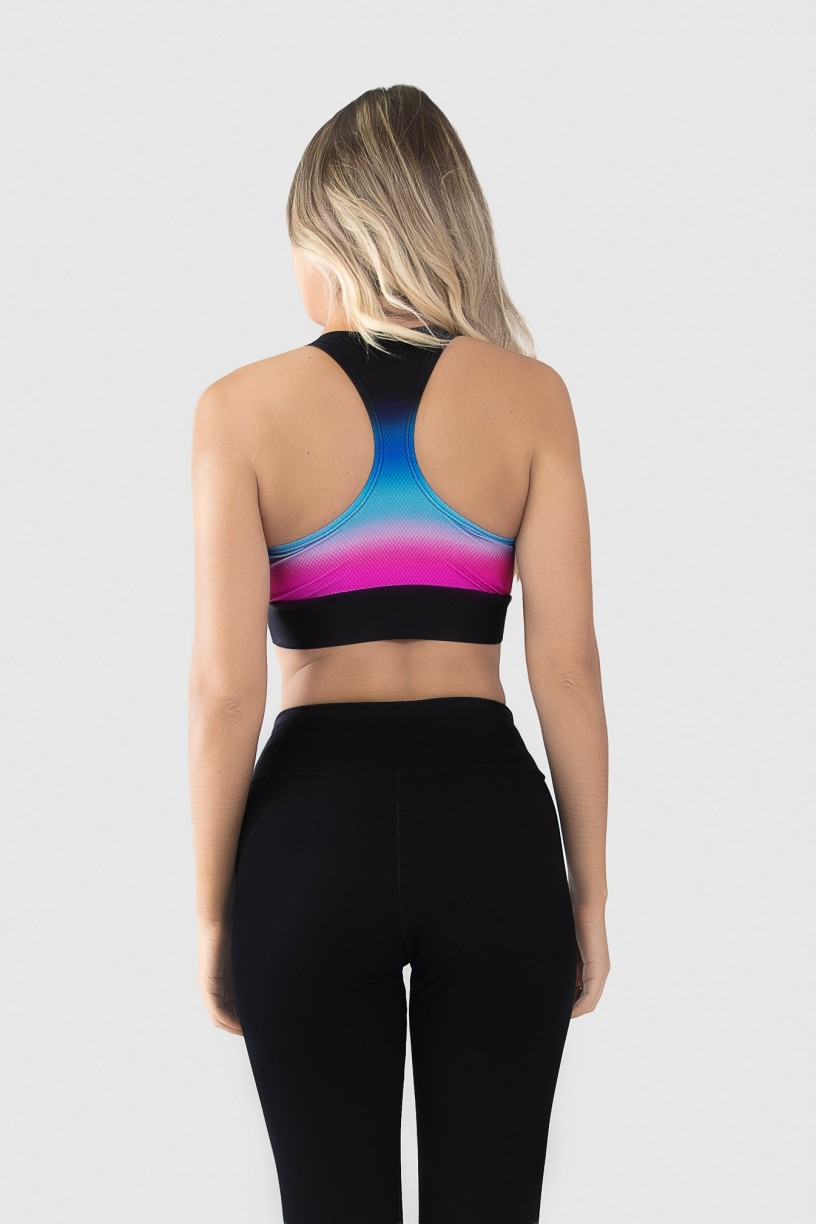 Top Nadador Fitness Estampa Digital Pink Blue Gradient | Ref: GO180 