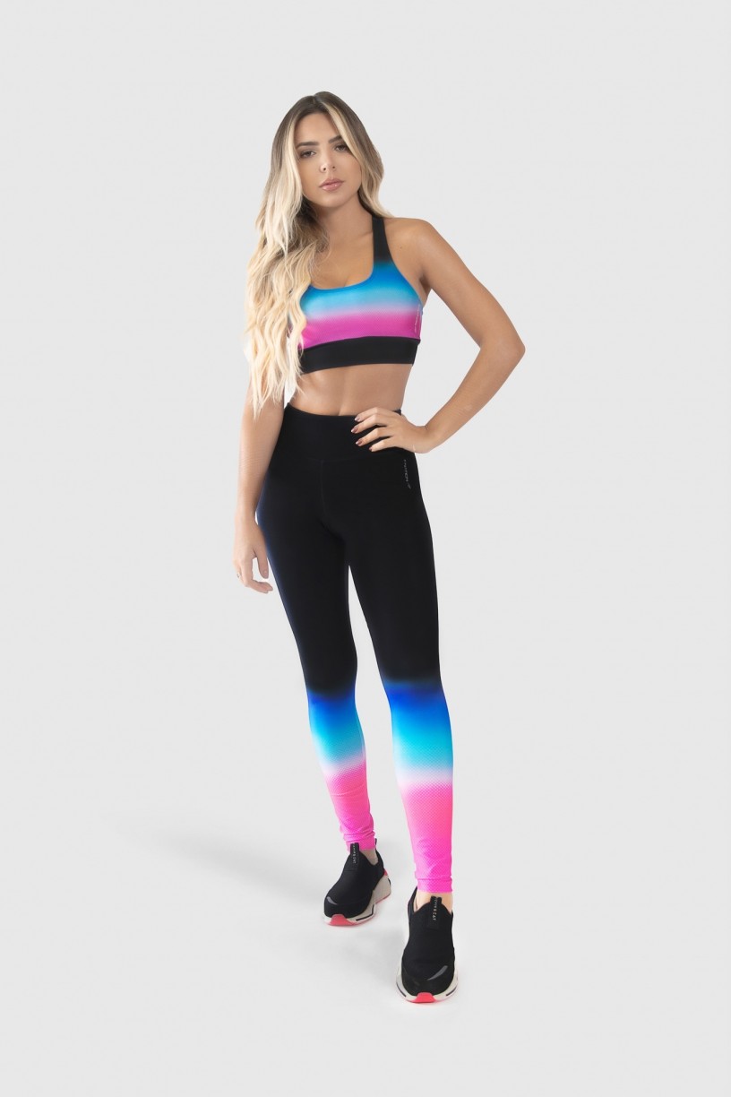 Top Nadador Fitness Estampa Digital Pink Blue Gradient | Ref: GO180 