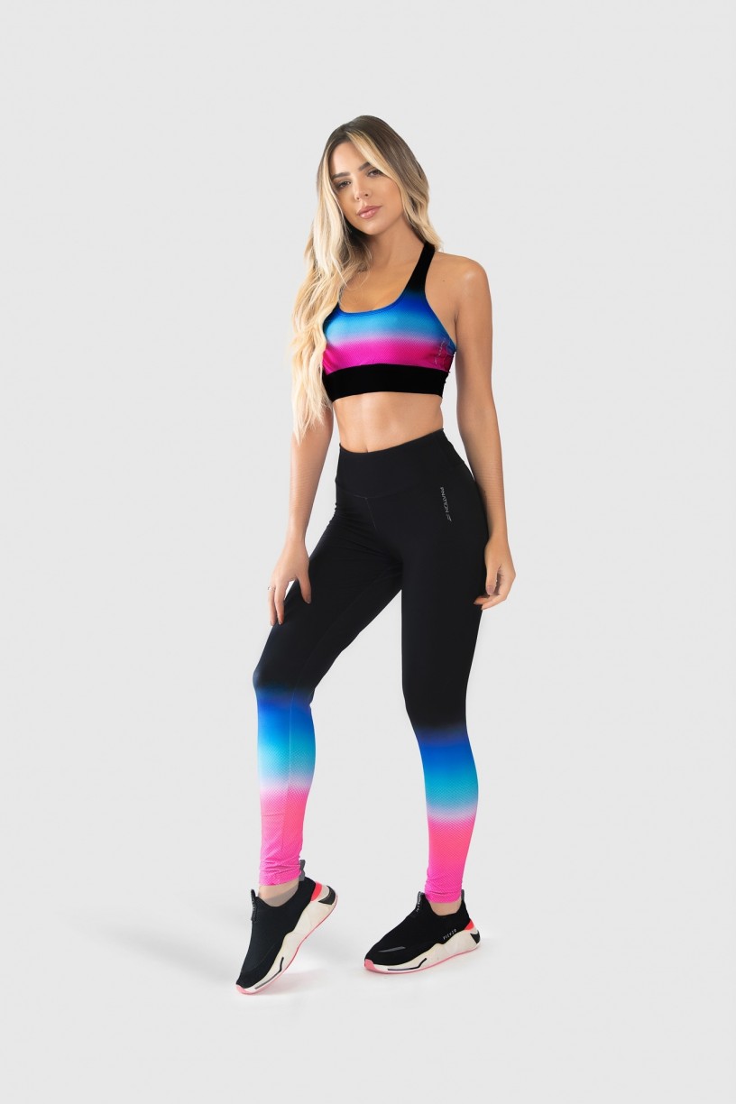 Top Nadador Fitness Estampa Digital Pink Blue Gradient | Ref: GO180 