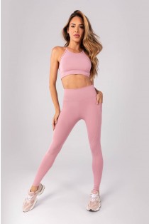 Calça Legging com Bolsos e Cobertura (Rosa Claro) | Ref: K4176-C