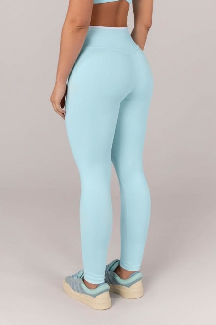 Calça Legging sem Gancho com Vira (Azul Bebê) | Ref: K4299-A