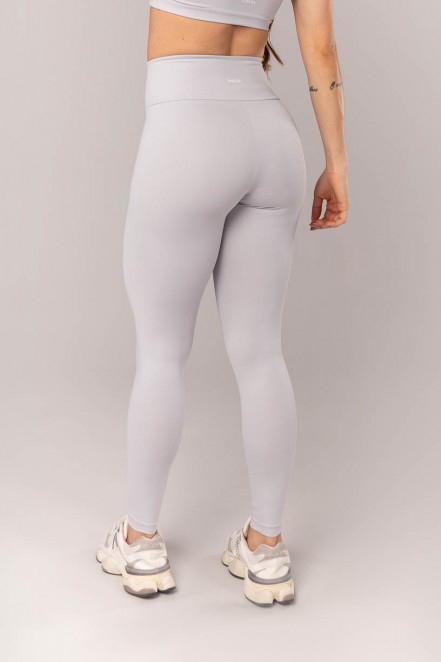 Calça Legging com Cobertura Contrastante (Cinza Claro) | Ref: K4015-D