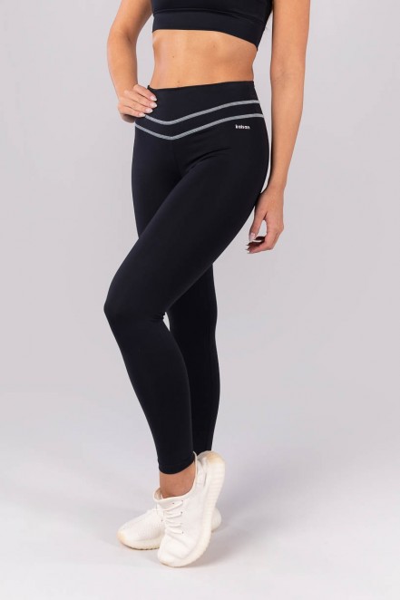 Calça Legging com Cobertura no Cós (Preto) | Ref: K4390-B