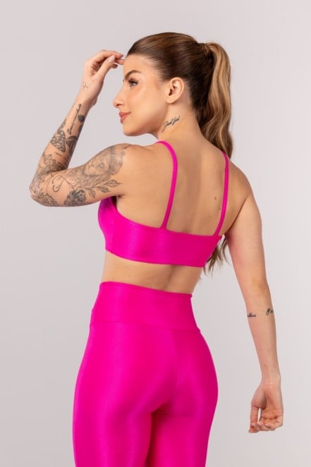 Top Canelado com Alças (Rosa Pink) | Ref: K4250-A