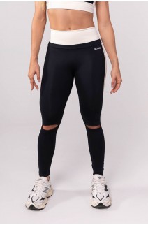 Calça Legging Cirrê com Abertura no Joelho (Preto)