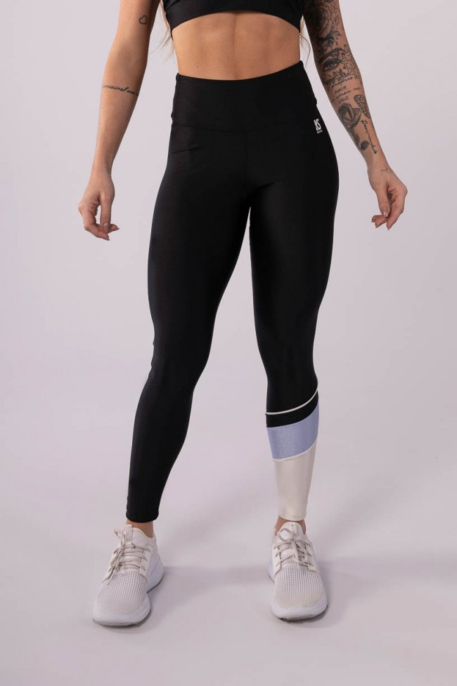 calça legging com recorte esportivo ace preto
