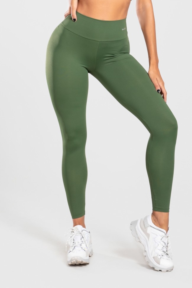 Calça legging verde básica