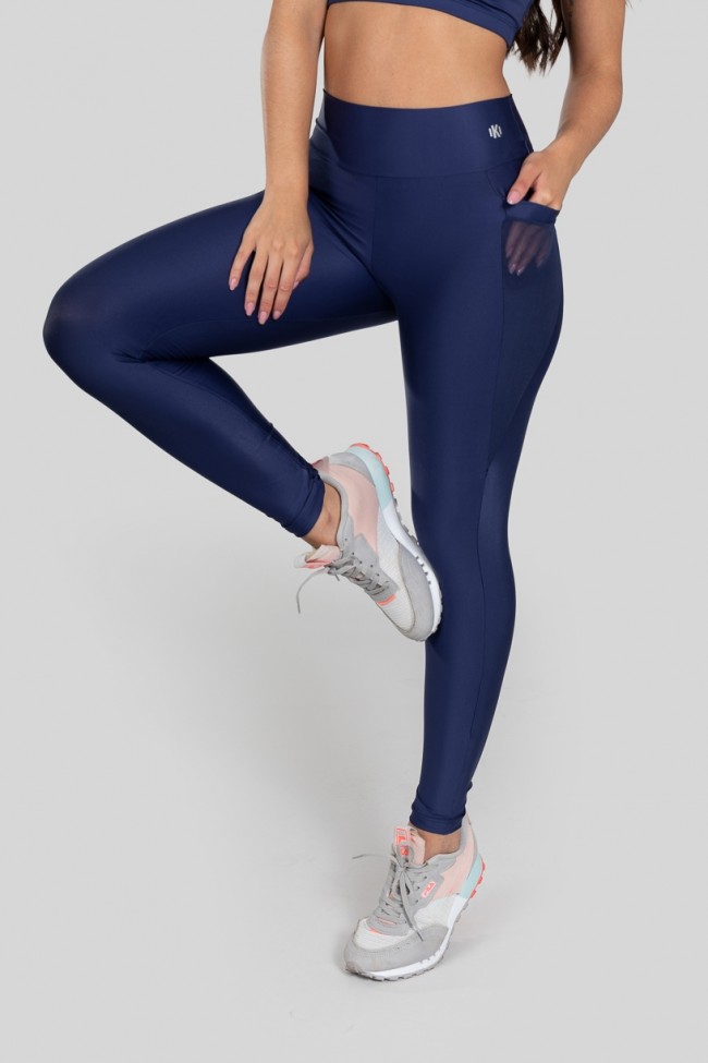 Yoga Basic Calça Legging Feminina Esportiva Com Vários Bolsos