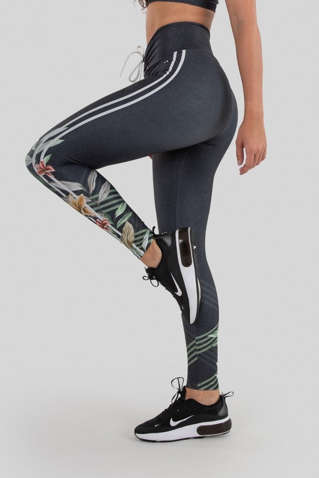 Legging 3-Stripes Print - Preto adidas | adidas Brasil