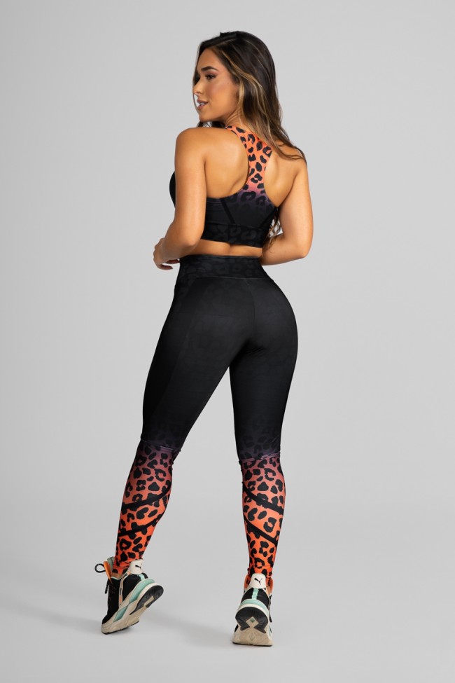 Compre Calça legging esportiva feminina com estampa digital justa para ioga  e fitness