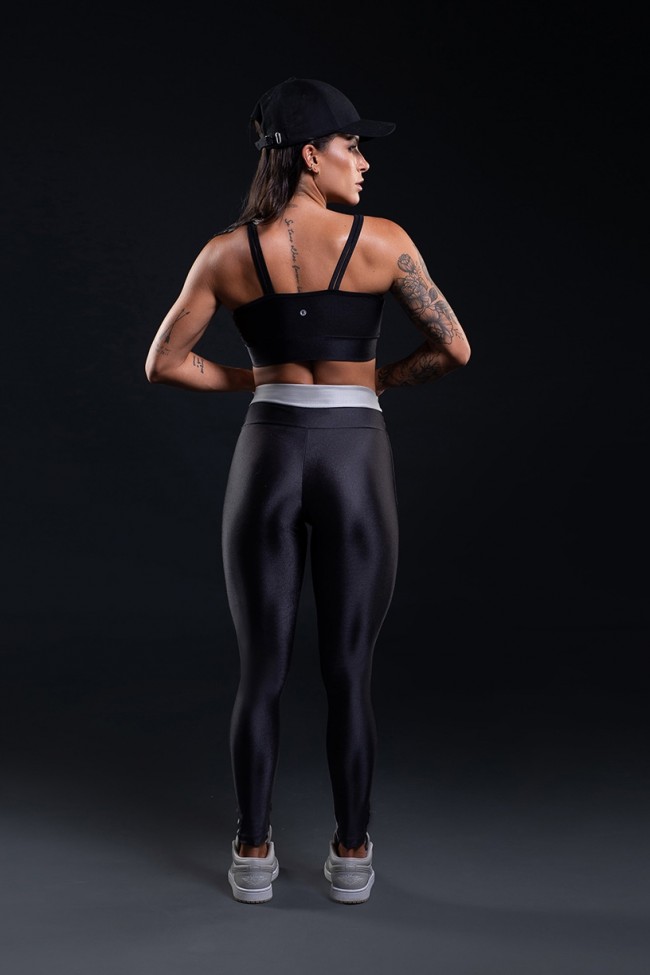High waist “Sandra D” glossy leggings 