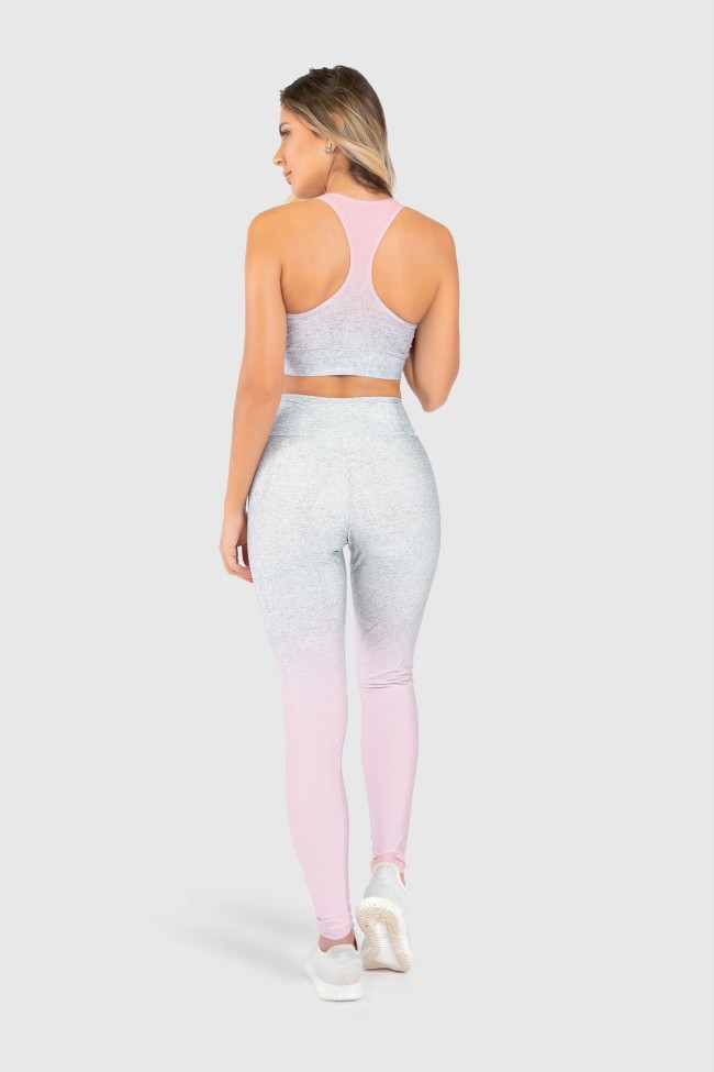 Calça Legging Fitness Estampa Digital Pink Fusion, Ref: GO347